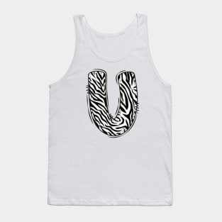 Zebra Letter U Tank Top